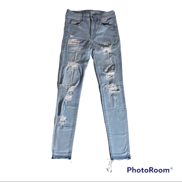 American Eagle Super Super Stretch Ripped Jeans - Picture 3 of 8
